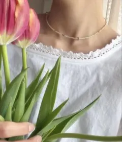 ハンドメイド ビーズ　チョーカー　ネックレス