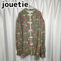 jouetie チャイナシャツ 花柄 グリーン ジュエティ花柄シャツ 緑 M