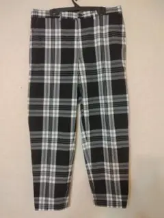 GU クロップドパンツ チェック柄 Lサイズ