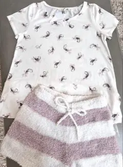 こちら専用です！！ジェラートピケ❤︎ルームウェア2点セットリボン＆羽❤︎試着のみ