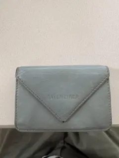 BALENCIAGA 三つ折り財布 ライトブルー