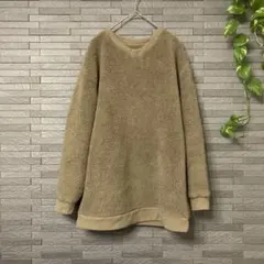 【UNIQLO】ユニクロ ボアフリース （M）長袖 トップス ベージュ プードル