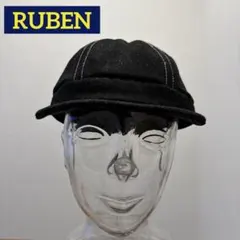 新品 RUBEN 黒*白ステッチ　ショートバイザー　アンパイアキャップ　デニムのサムネイル