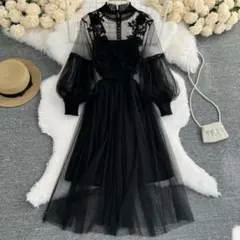 【未使用品】チュールワンピース ドレス キャミインナー2点セット