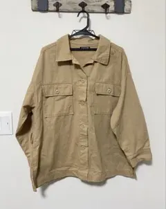 【美品】ANAP トップス シャツ ベージュ ベルト付 サイズM 綿100%のサムネイル
