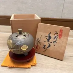 未使用品 文琳茶入 象牙蓋 桶谷定一 共箱入 仕覆 花金襴 - メルカリ