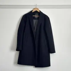 【RAGEBLUE】ウールチェスターコート、AIR WOOLY、ブラックのサムネイル