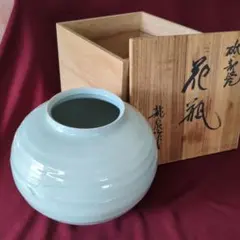 茶道具 香炉釉 瓢形火入 桂窯 檜垣良多 造 共布 共箱 栞 火入 茶器