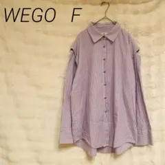 WEGOウィゴーマルチウェイシャツ ストライプ 紫 Fのサムネイル