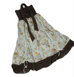 axes femme 2way 花柄 レース リボン スカート ワンピース