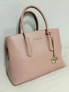 フルラ　テッサ　tessa　レザー ハンドバッグ　ピンク　moonstone