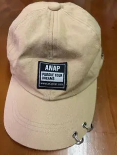 ANAP kids キャップ ベージュ リング付きのサムネイル