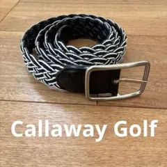 美品　110㎝　Callaway 編み込みベルト 黒と白