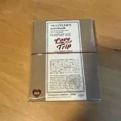 トラベラーズノート パスポートサイズ LOVE AND TRIP レッド