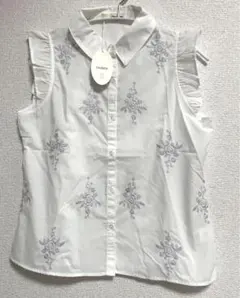 レディース　トップス　ノースリーブ　花柄　レース