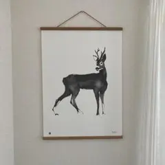 【Teemu Jarvi ポスター】ノロジカ50×70cm専用フレーム付き