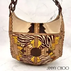 JIMMY CHOO ジミーチュウ カジャ ショルダーバッグ レザー 希少性大のサムネイル