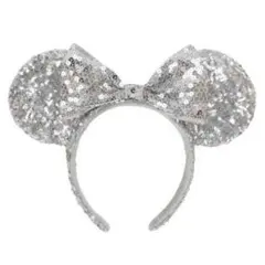 ミニーカチューシャ シルバー スパンコール