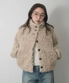 SENSE OF PLACE プードルファーミドルジャケット