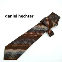 幾何学模様 ネクタイ ブラウン シルク 日本製