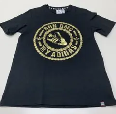 【コラボ】00s アディダスオリジナルス RUN DMC Tシャツ 黒金