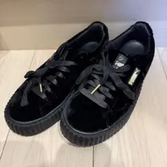 PUMA fenty by Rihanna ベロアシューズ ブラック 23.5