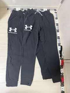 UNDER ARMOUR 黒 ジョガーパンツ 2枚セット　スウェットパンツ　長渕
