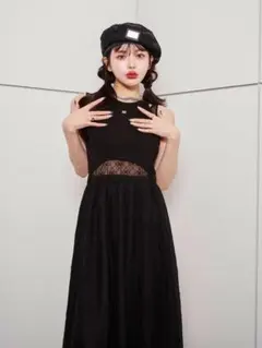 完売品　Darich（ダーリッチ）ロゴレースロングワンピース　DD 　レース