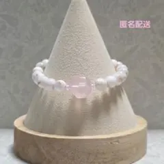 【天然石ブレス】トムソナイト×ローズクォーツ×水晶