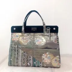 【k.n.arare1280様専用】帯リメイクボストンバッグ　中仕切りバッグ付