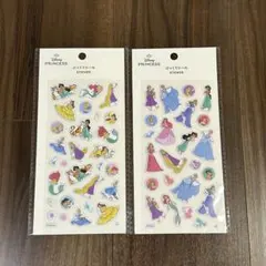 ディズニープリンセス ぷっくりシール 2個セット