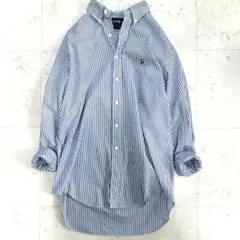 ラルフローレン ブルーストライプ 長袖シャツ 大きいサイズ
