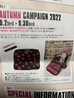 マリクワノベルティ　デイジーポーチ＆ミニベルト