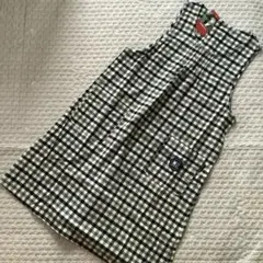 Gaspard et Lisa リサとガスパール エプロン チェック 緑