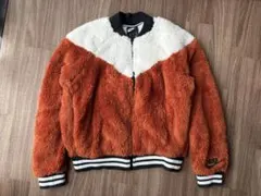 Nike ナイキ ボアフリースジップアップ ホワイトブラウン M