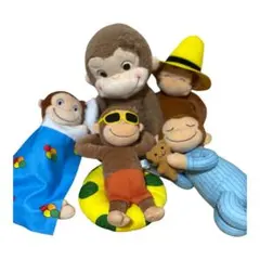 新品　おさるのジョージ ぬいぐるみ 5体セット