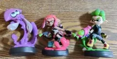 amiiboガール ボーイ イカ 3体セットネオンピンク 、グリーン 、パープル