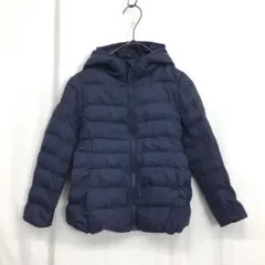 UNIQLO ライトウォームパデットパーカ●110●ネイビー 中綿 ジャンバー