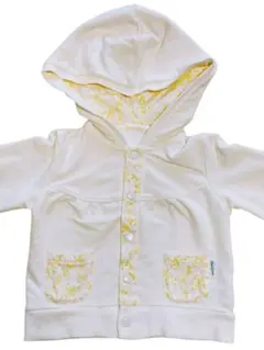 【80】コムサイズム　パーカー　 白