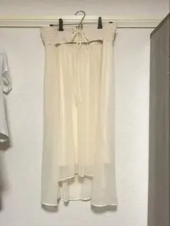 ロングスカート 裏地付き アイボリー