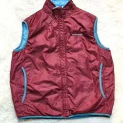 【匿名配送】モンベル　mont-bell　中綿ロゴベスト　リバーシブル　150