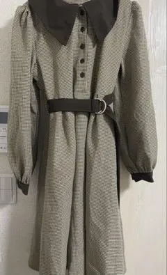 oneway 千鳥柄膝丈ワンピース