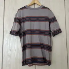 希少 ユニクロU ストライプTシャツ PURRLE XL