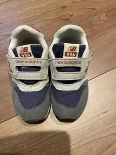 New Balance 996 キッズシューズ ネイビー/グレー/赤