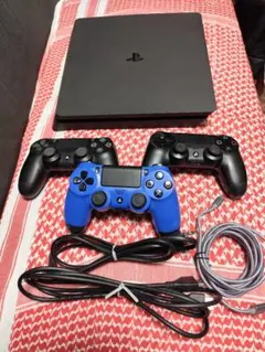 PlayStation 4 本体 コントローラー3つ ケーブル 箱付き PS4