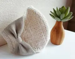 レディース立体インナーマスク　リボン付❣️　レース刺繍　オシャレ　抗菌・防臭加工