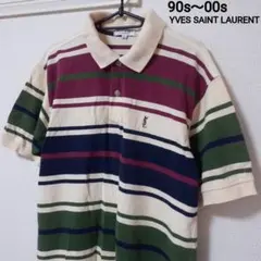イヴサンローラン YSL 90s 00s 半袖ポロシャツワンポイントロゴメンズLのサムネイル