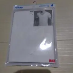 ユニクロ　エアリズム　AIRism VネックTシャツ (半袖) M ホワイト