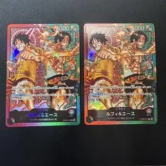 ワンピースカード ルフィ＆エース リーダーパラレル ST30-001 2枚のサムネイル