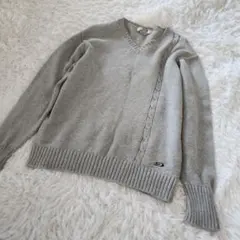 piko ピコ ニット セーター グレー S ヴィンテージ 刺繍 古着 長袖のサムネイル